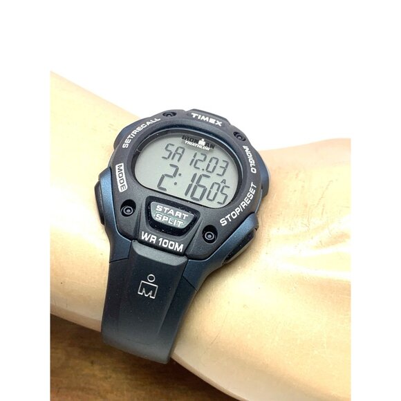 Timex Men's Watch T5H591 Ironman Quartz Digital Indiglo Black Rubber Band 38mm - Picture 6 of 15